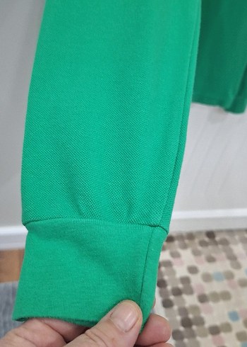 Yeşil Uzun Kollu Polo Tişört - Görsel 8
