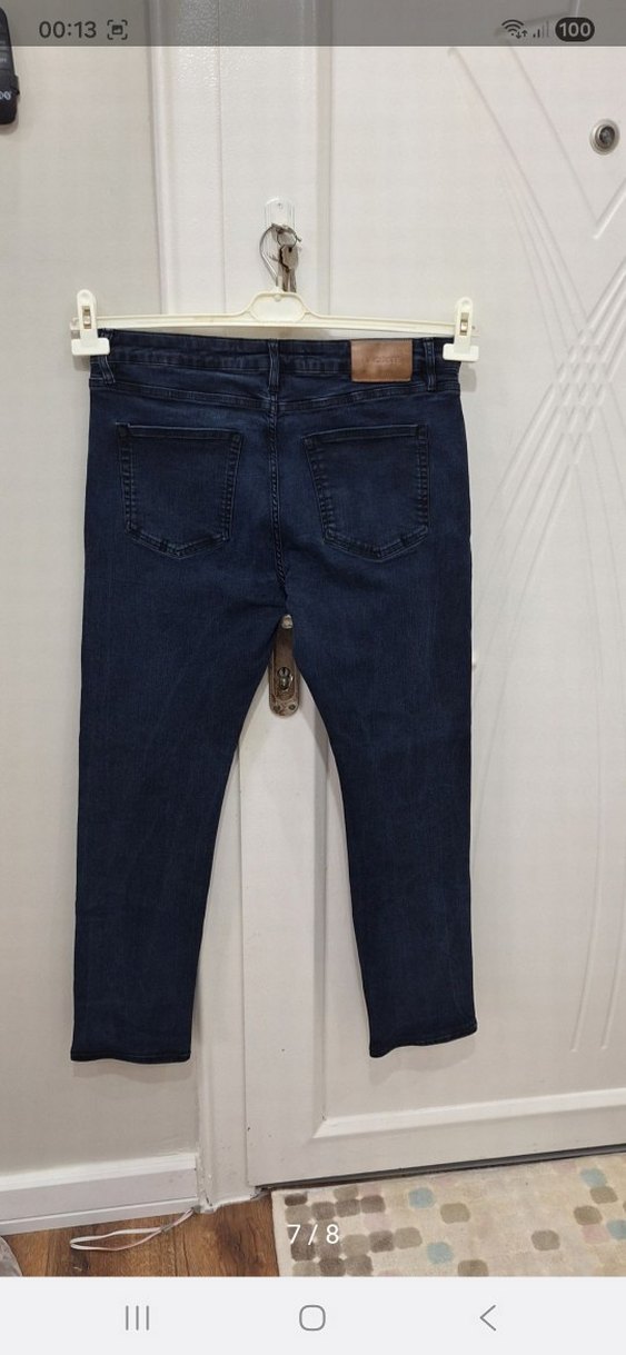 Erkek Lacivert Regular Fit Denim Pantolon - Görsel 5