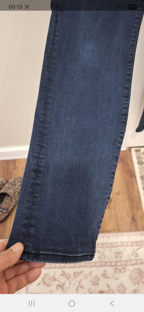 Erkek Lacivert Regular Fit Denim Pantolon - Görsel 3