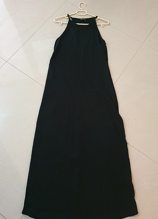 Siyah ince askılı basic elbise
