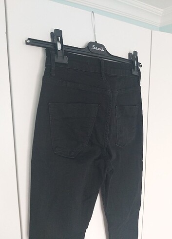 Yüksek bel siyah jean - Görsel 3