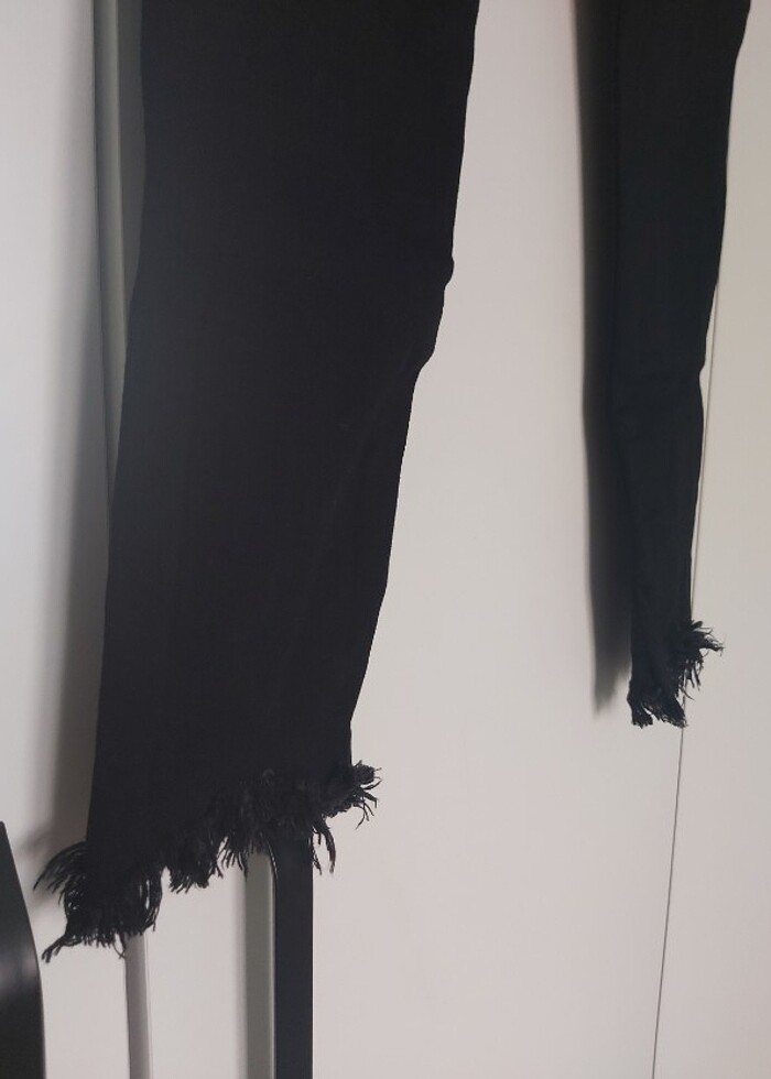 Yüksek bel siyah jean - Görsel 4