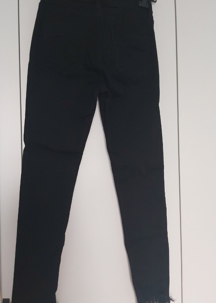 Yüksek bel siyah jean - Görsel 5