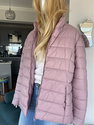 46 Beden LCW Lila Renk Hafif Şişme Mont