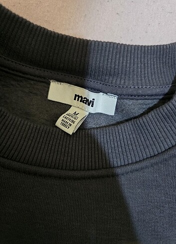 m Beden gri Renk Antrasit crop sweatshirt mavi marka
