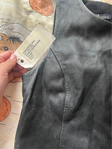 xs Beden siyah Renk allsaints deri elbise xs