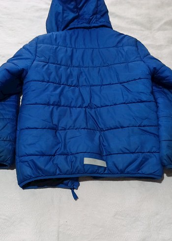 Erkek Çocuk Mavi Kapüşonlu Fermuarlı Mont - Görsel 5