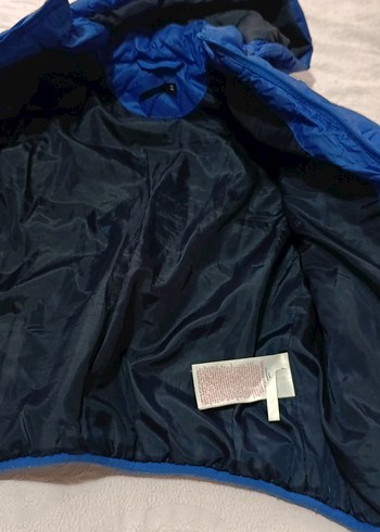 Erkek Çocuk Mavi Kapüşonlu Fermuarlı Mont - Görsel 4