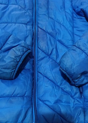 Erkek Çocuk Mavi Kapüşonlu Fermuarlı Mont - Görsel 2