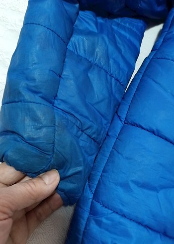 Erkek Çocuk Mavi Kapüşonlu Fermuarlı Mont - Görsel 6