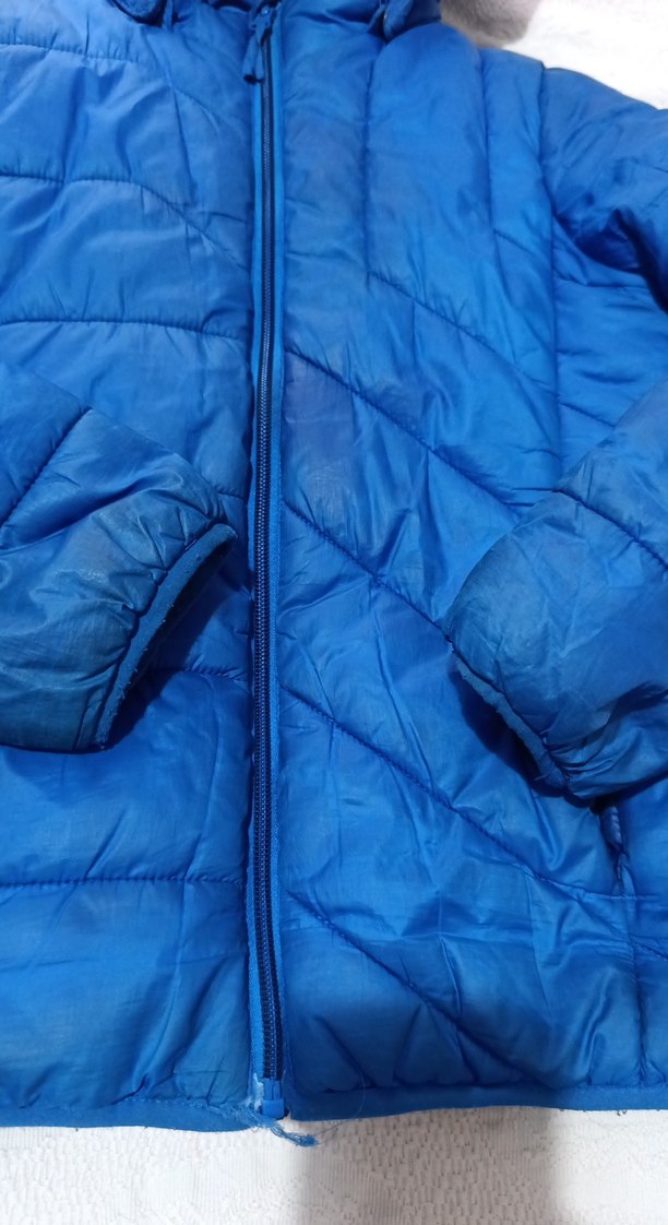 Erkek Çocuk Mavi Kapüşonlu Fermuarlı Mont - Görsel 2