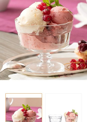 Madame coco Ayaklı Cam Dondurma Kasesi - Görsel 2