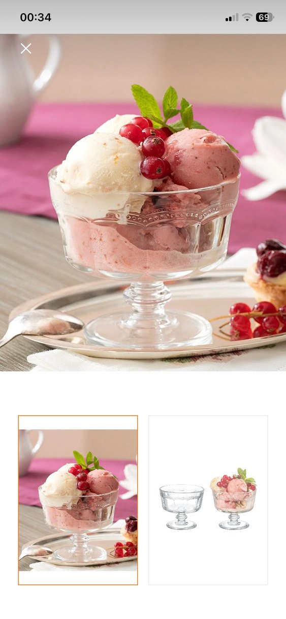 Madame coco Ayaklı Cam Dondurma Kasesi - Görsel 2