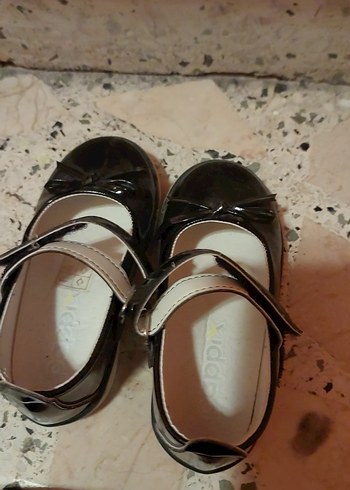 Kız Çocuk Siyah Rugan Babet Ayakkabı - Görsel 4