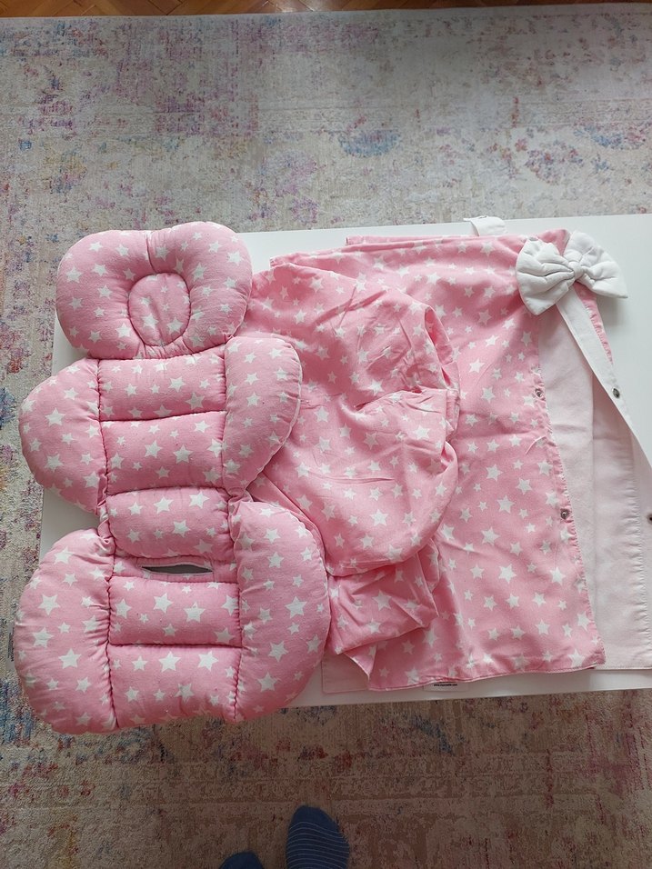 Yıldız Desenli Pembe Bebek Uyku Matı - Görsel 2