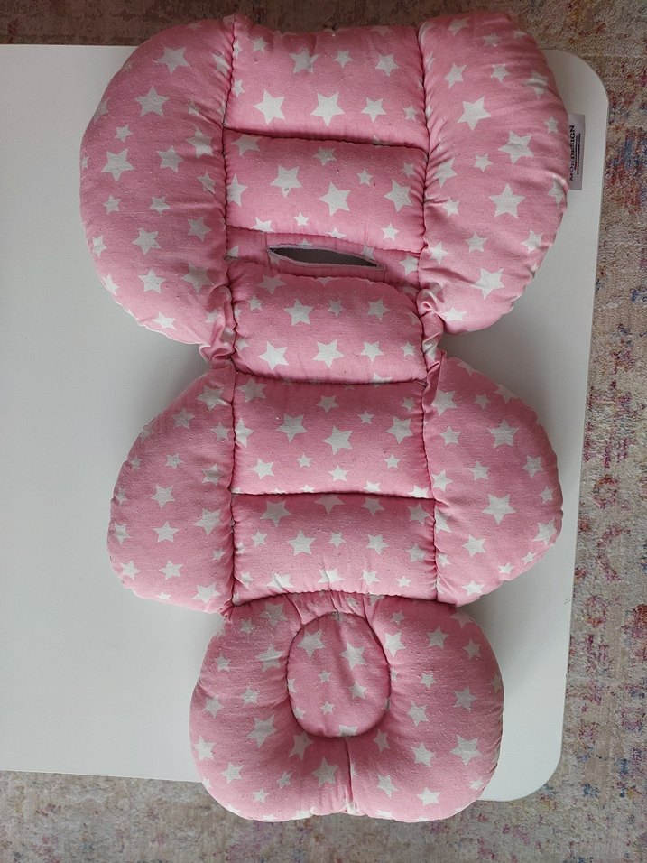 Yıldız Desenli Pembe Bebek Uyku Matı - Görsel 3