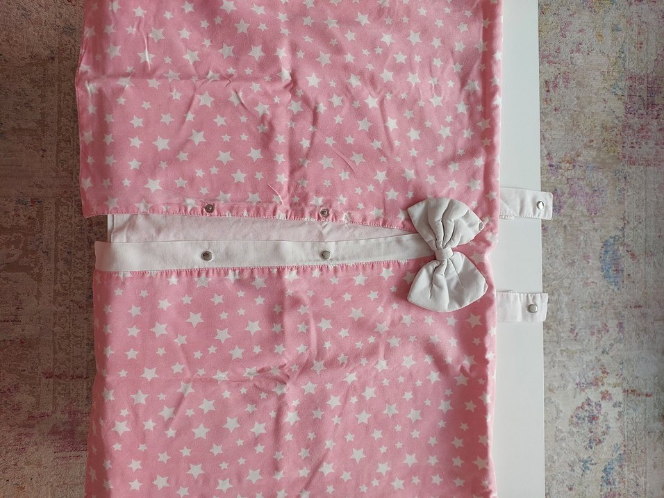 Yıldız Desenli Pembe Bebek Uyku Matı - Görsel 5