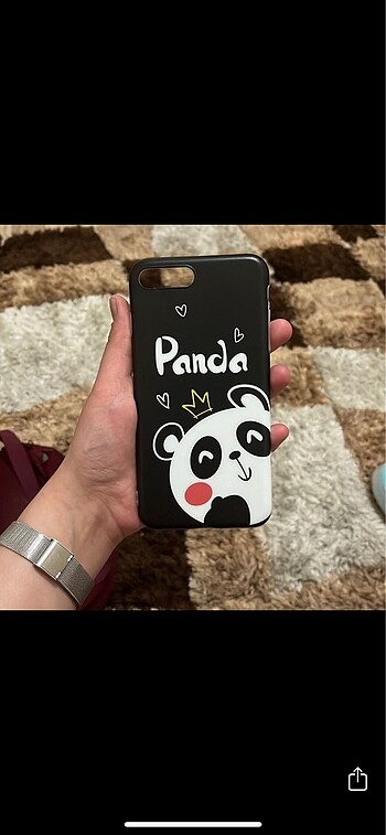 İphone 8 plus kılıfı panda desenli