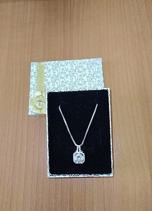 Gümüş baget kolye