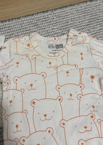 Düğmeli Kısa Kollu Bebek Body Seti - Görsel 3