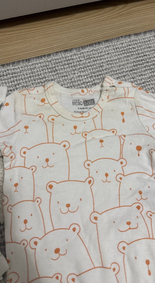 Düğmeli Kısa Kollu Bebek Body Seti - Görsel 3