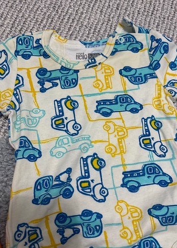 Renkli Kısa Kollu Erkek Bebek Body - Görsel 3