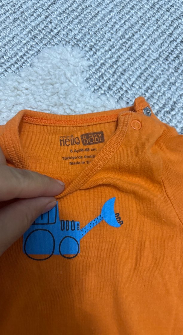 Renkli Kısa Kollu Erkek Bebek Body - Görsel 4