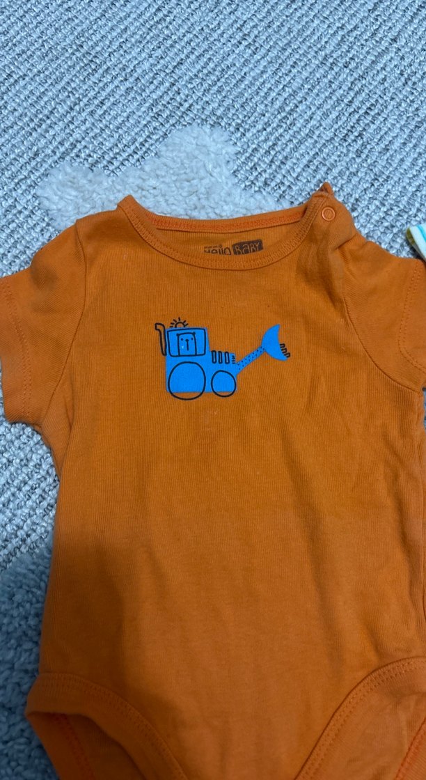 Renkli Kısa Kollu Erkek Bebek Body - Görsel 2