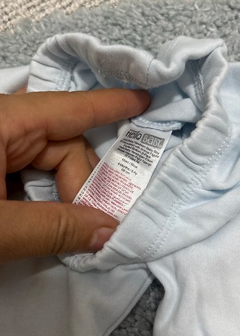 Erkek Bebek Gri Örme Uzun Kollu Pijama Altı - Görsel 2