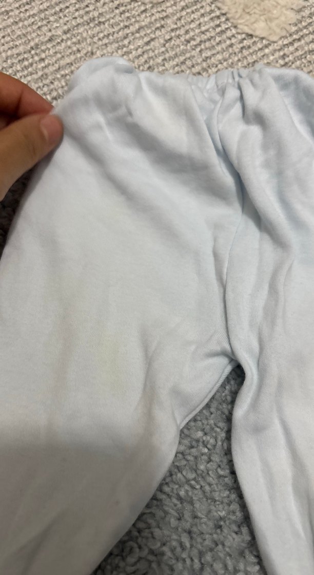 Erkek Bebek Gri Örme Uzun Kollu Pijama Altı - Görsel 3