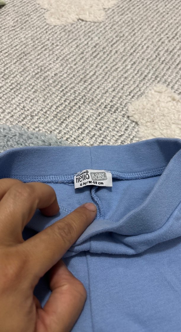 Erkek Çocuk Mavi Rahat Kesim Pantolon - Görsel 2