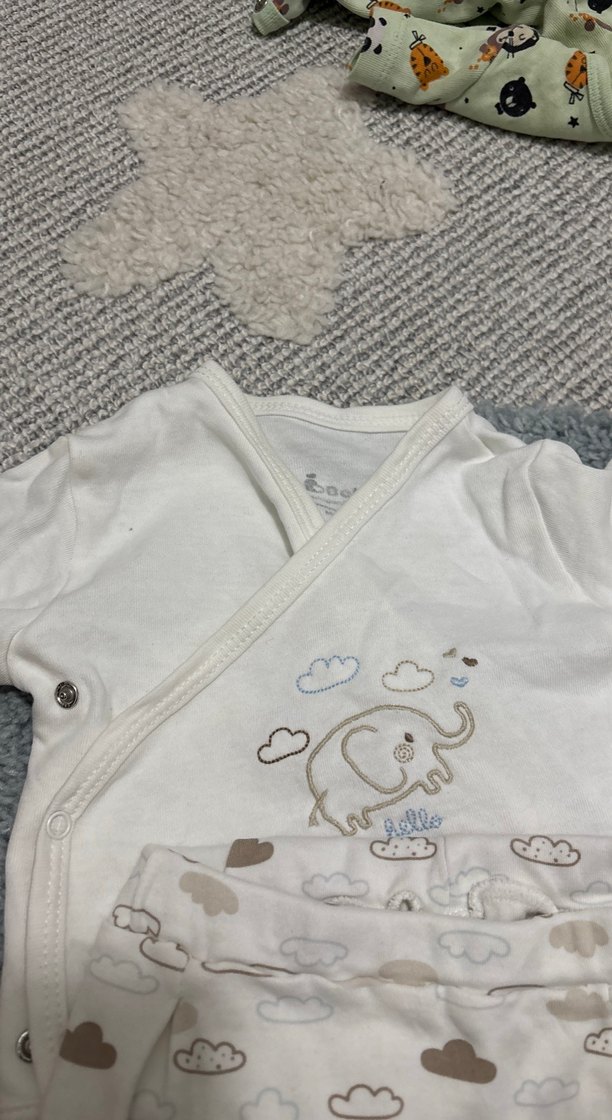 Bebek Erkek Beyaz Pamuklu 2'li Takım - Görsel 2