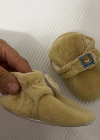 Kahverengi Erkek Çocuk Sıcak Terlik Velcro - Görsel 2