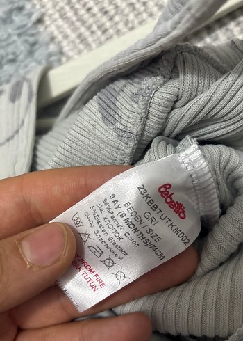 Gri Örme Desenli Bebek Tulum - Görsel 3