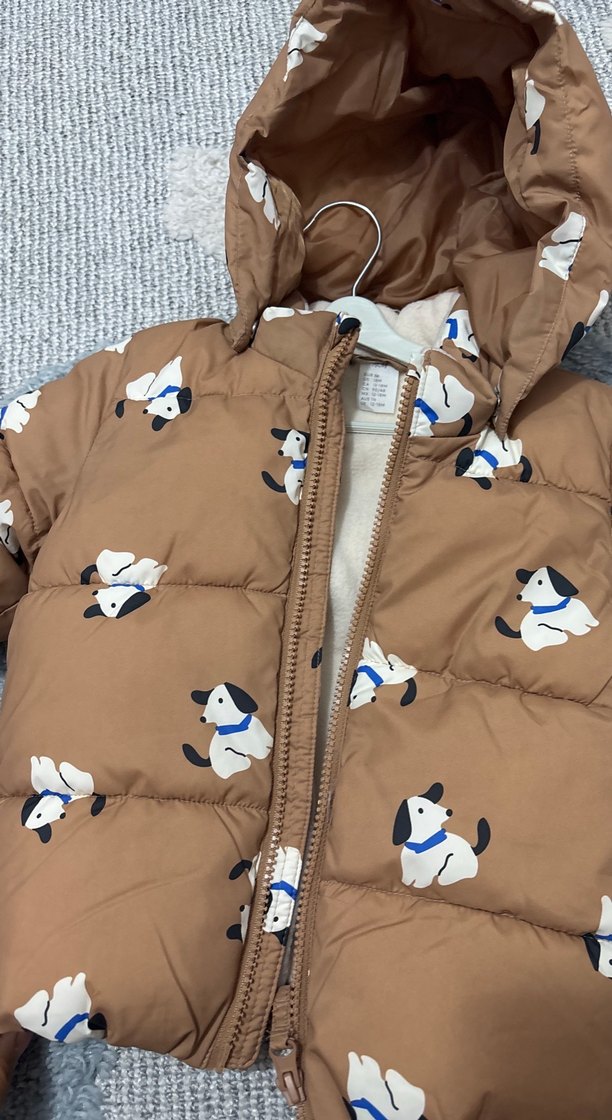 Kürklü Kapüşonlu Çocuk Bej Mont - Görsel 2