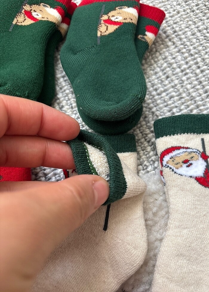 Kışlık yenidoğan çorap kalın - Görsel 2