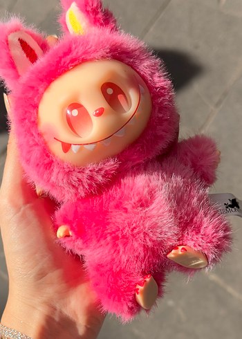 Labubu Pembe Peluş Anahtarlık Oyuncak - Görsel 2