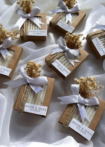 Hediyelik Mum Nişan Kına Nikah - Görsel 2