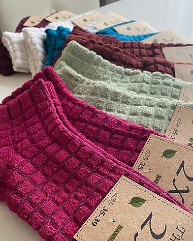 Kadın ters havlu çorap - Görsel 3