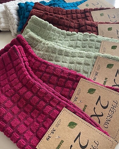 Kadın ters havlu çorap - Görsel 2