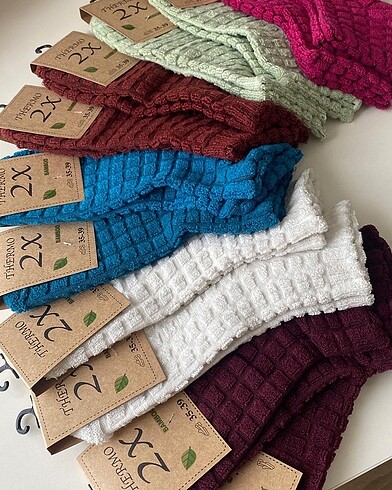 Kadın ters havlu çorap - Görsel 4