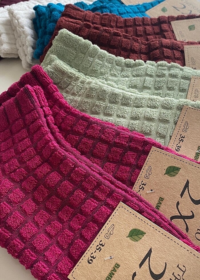 Kadın ters havlu çorap - Görsel 2