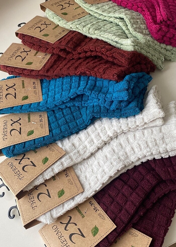 Kadın ters havlu çorap - Görsel 4