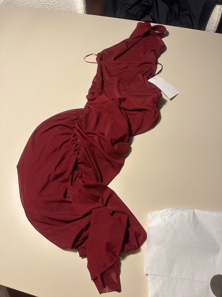 Zara kombinasyonlu halter yaka tül elbise - Görsel 5