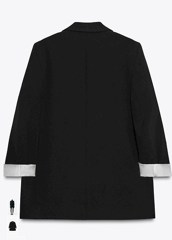 Zara desenli manşetli blazer - Görsel 5