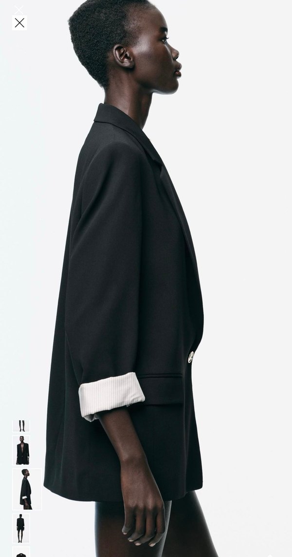 Zara desenli manşetli blazer - Görsel 2