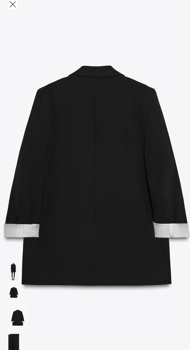 Zara desenli manşetli blazer - Görsel 5