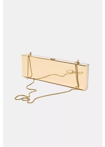 Zara çift taraflı sert metalik clutch - Görsel 7