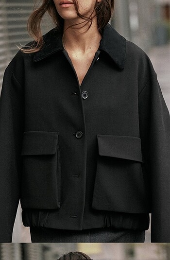 Zara Zara zw collectıon kontrast bomber ceket