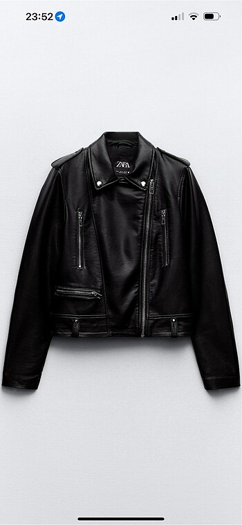 Zara suni deri biker ceket